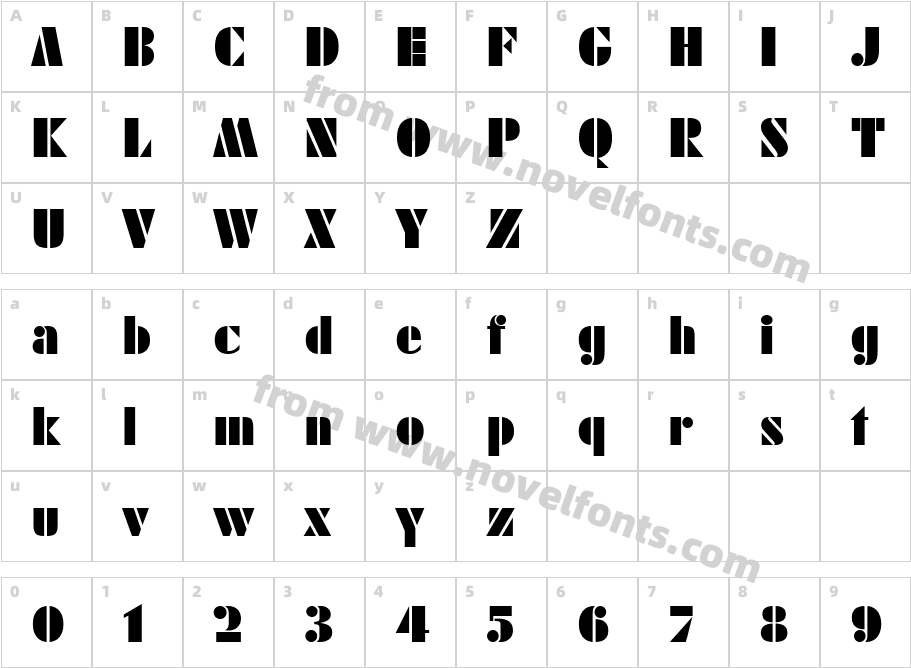 SISTEMAS FONT BTCharacter Map