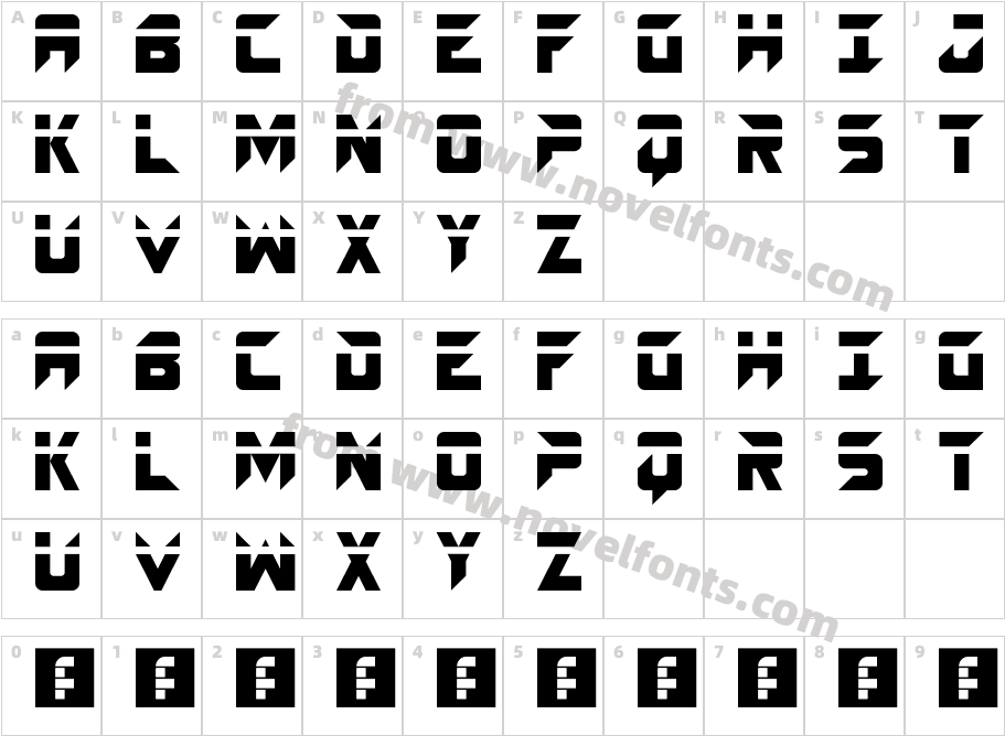 SPACECRAFT RegularCharacter Map