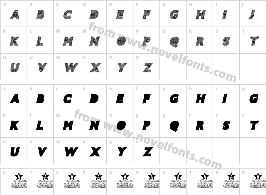 SPIDERWEB ITALIC PERSONAL USE Bold ItalicCharacter Map