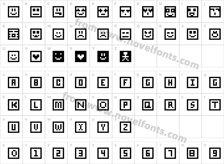 SQconCharacter Map