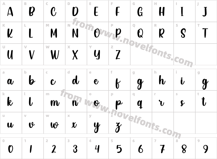 SWEETSIMPLERegularCharacter Map