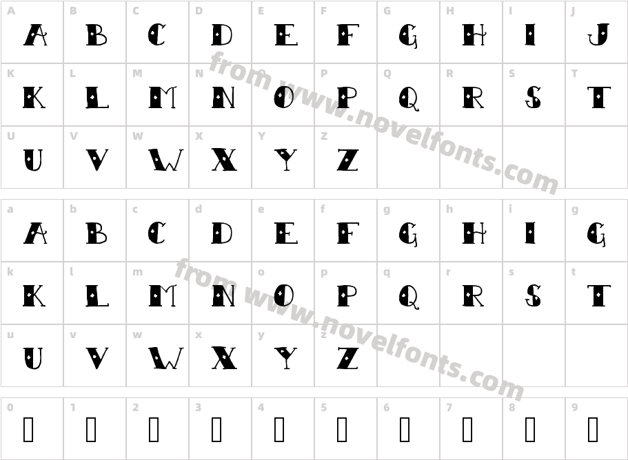 Sailor Scrawl RegularCharacter Map