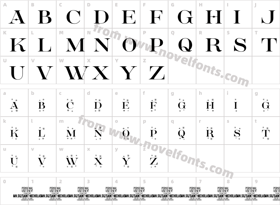 SaintNicholas_PERSONAL_USE_ONLYCharacter Map