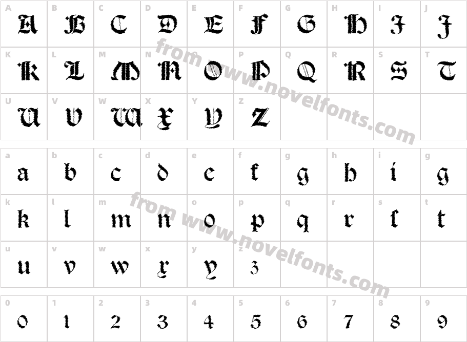 Salterio TrashCharacter Map