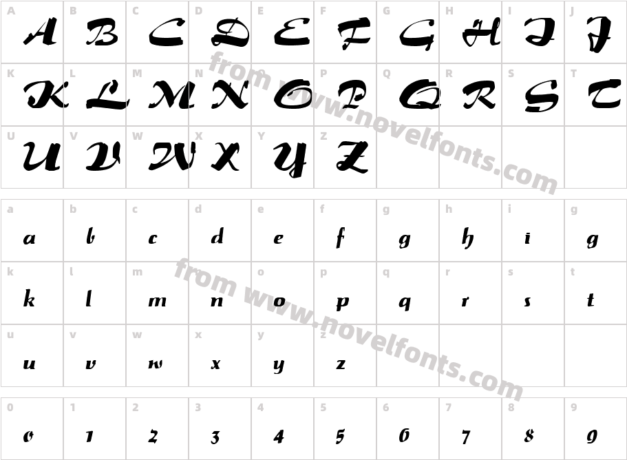 Salto RegularCharacter Map