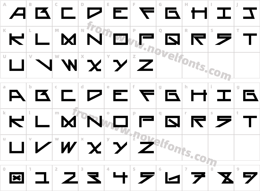 AsteriskBoldCharacter Map