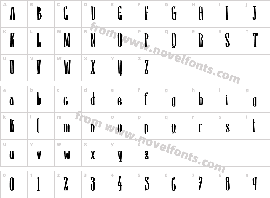 Sancho BoldCharacter Map