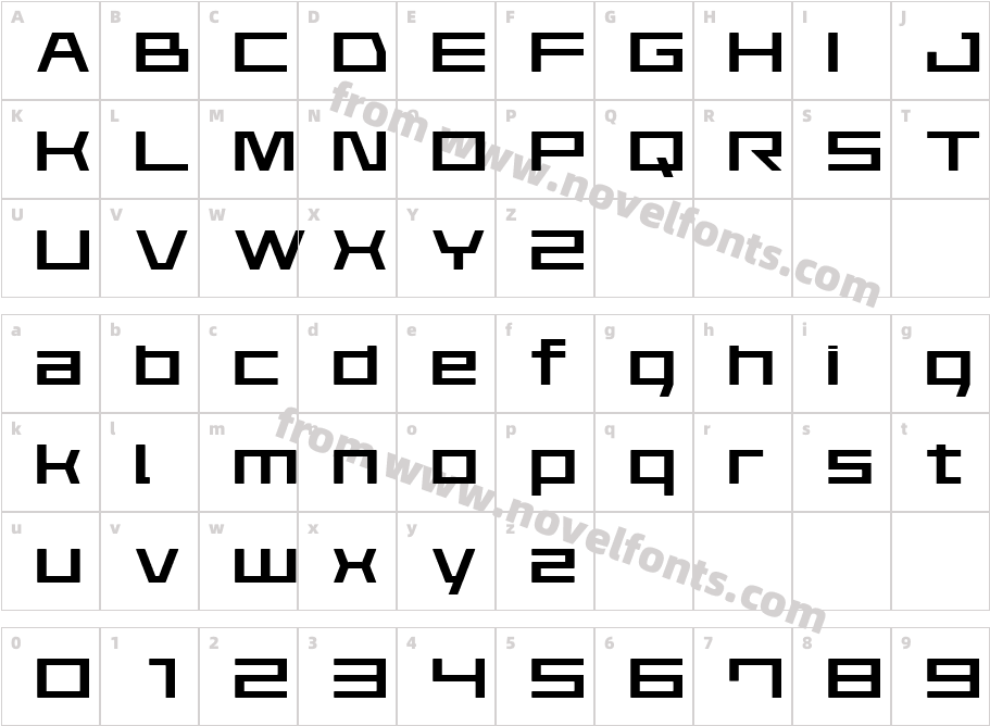 AstraAfsb07MediumOCharacter Map