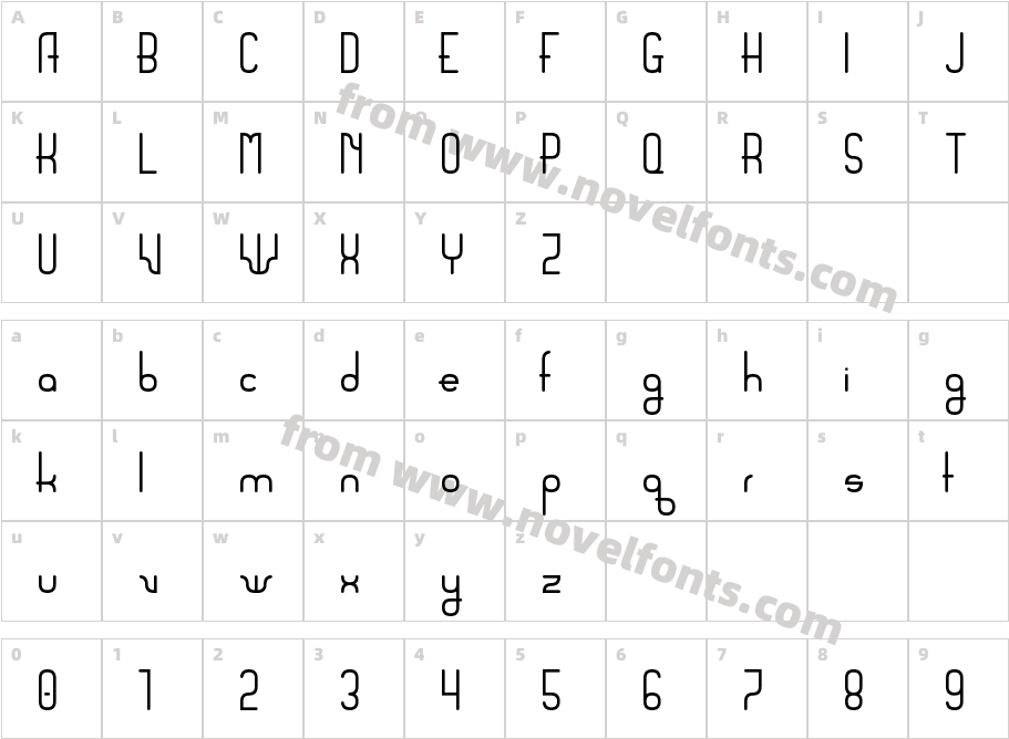 SanserifingCharacter Map