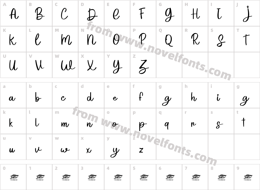 Sarthane RegularCharacter Map