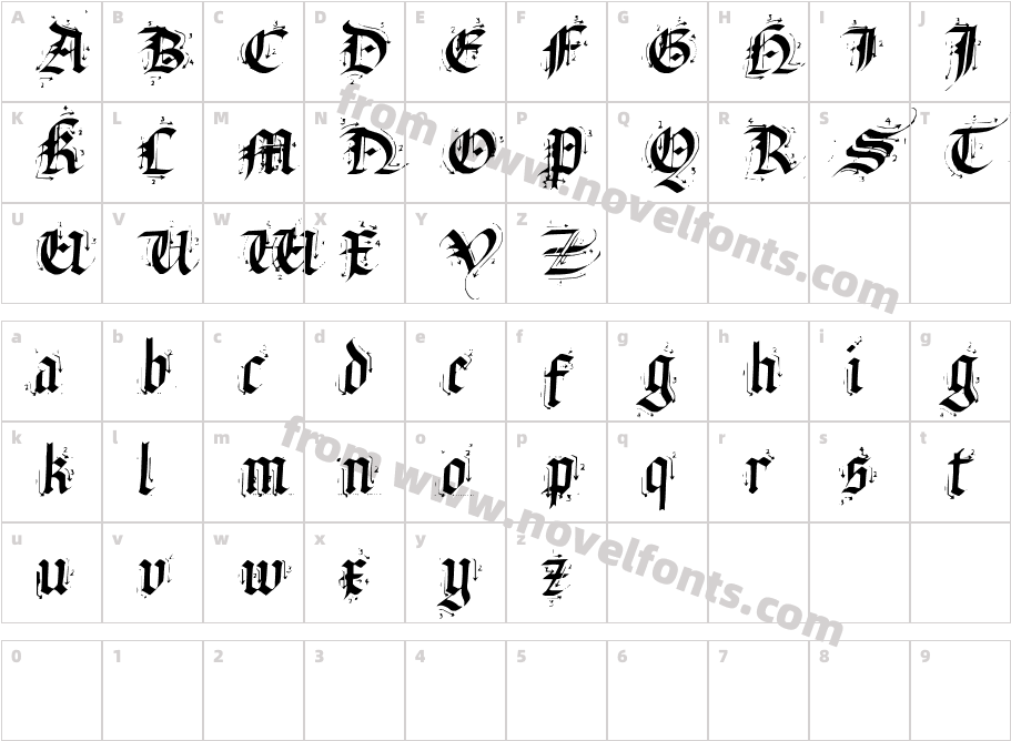 Satanas Humanum SalvatorCharacter Map