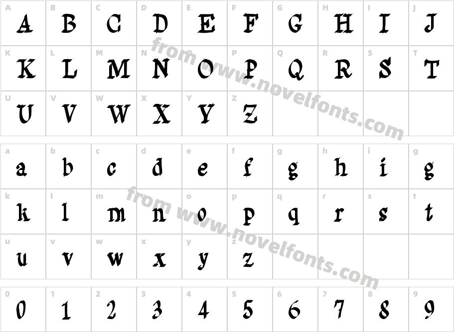 SaturnoCharacter Map