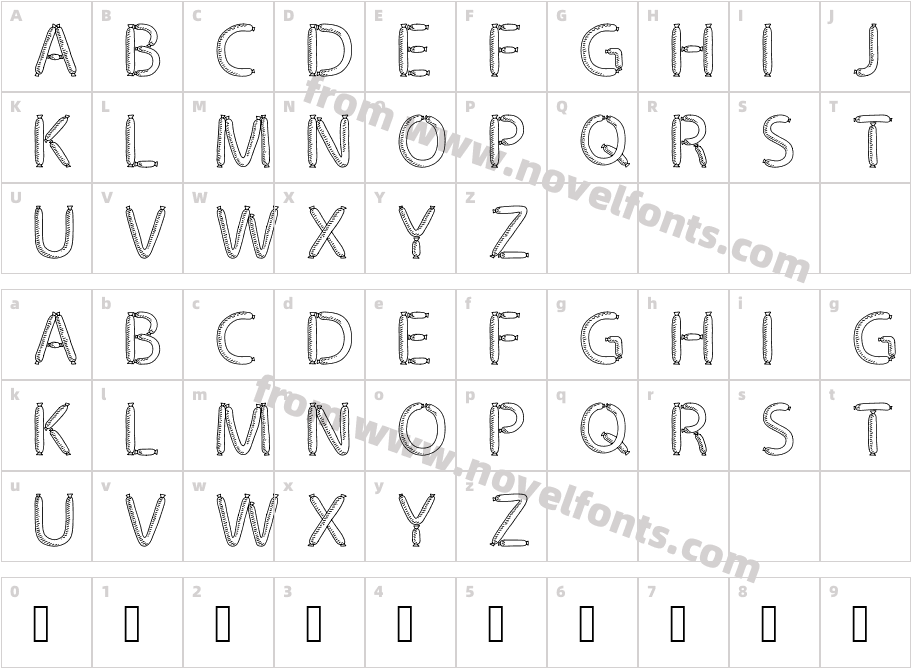 SausageTypeCharacter Map