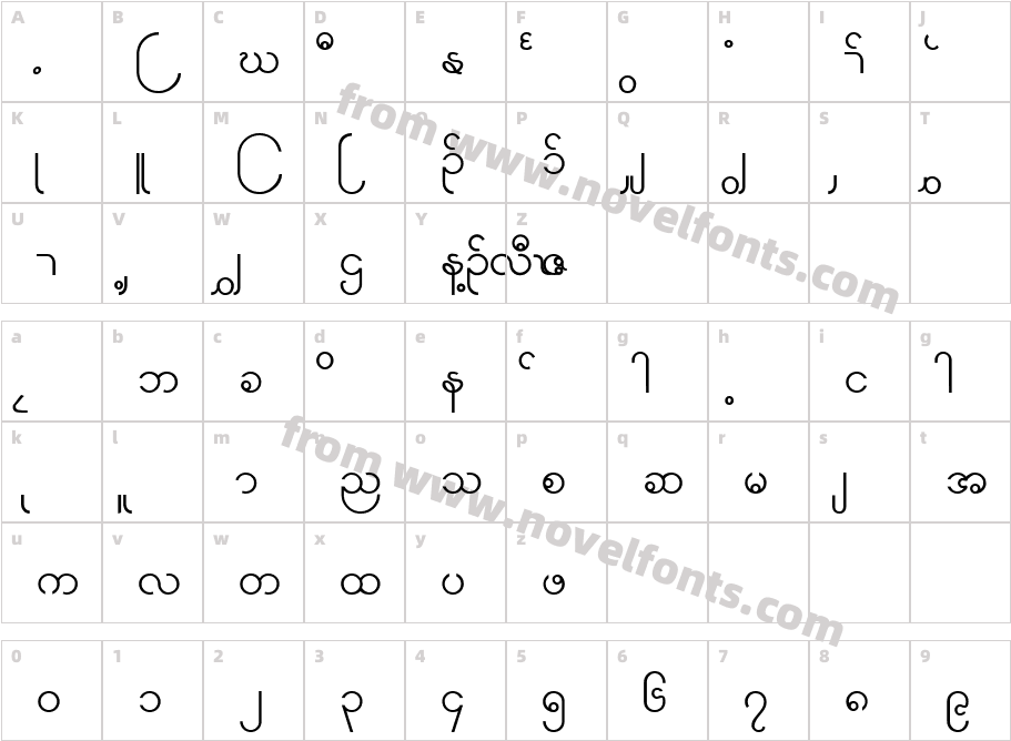 Saw cfcr004Character Map