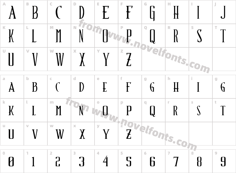 Schindler’s FontCharacter Map