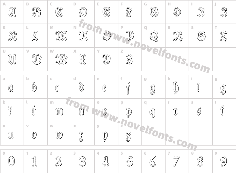 Schneider Buch Deutsch Beveled FreeCharacter Map