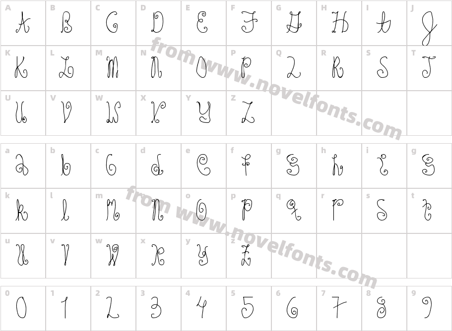 Schosszeit1Character Map