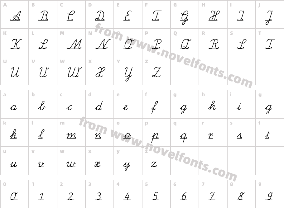 SchulschriftB-L1Character Map