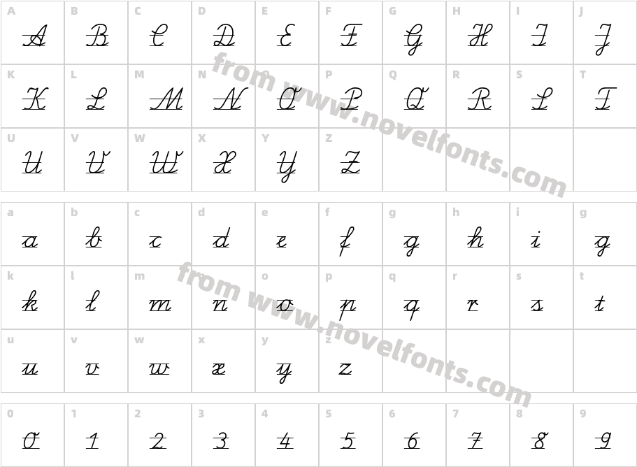 SchulschriftB-L2Character Map