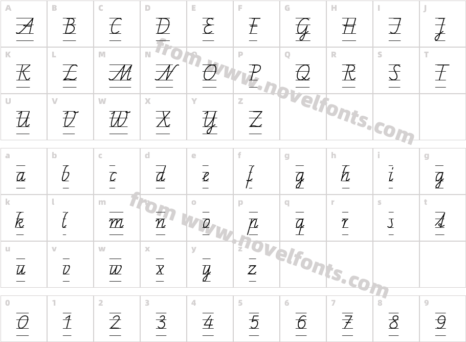 SchulschriftC-L4Character Map