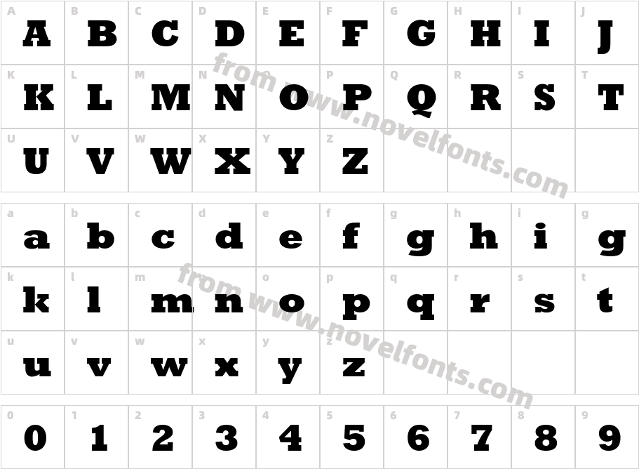 Astute Black SSi Extra BoldCharacter Map