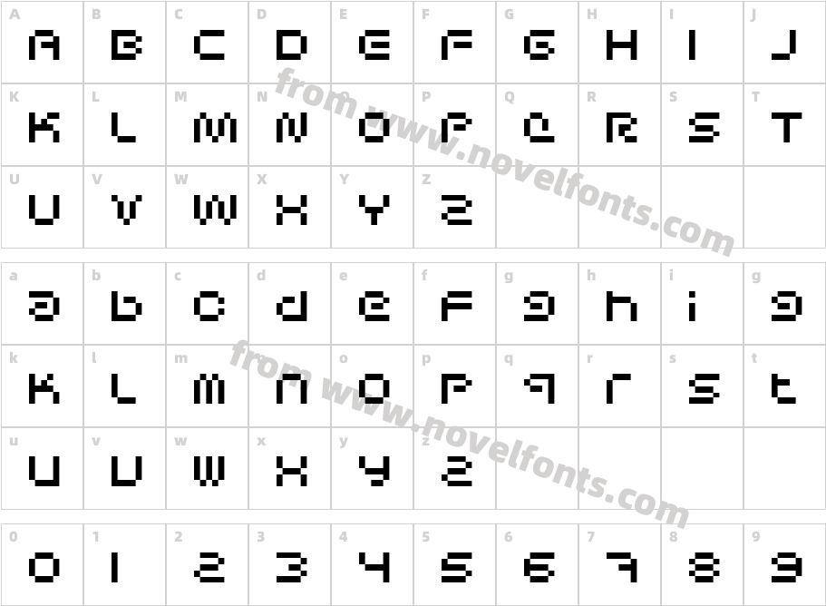 Sci Fied BitmapCharacter Map