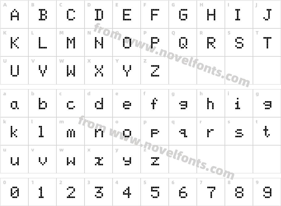 ScreenMatrixCharacter Map