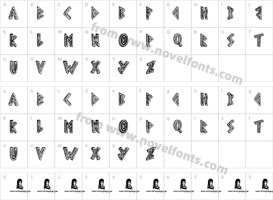 Scribble TableCharacter Map