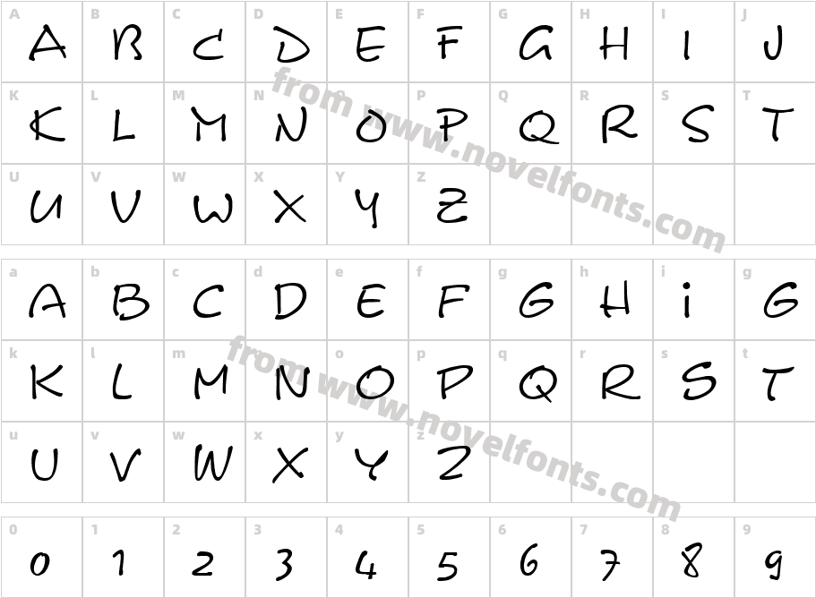 ScribbleCharacter Map