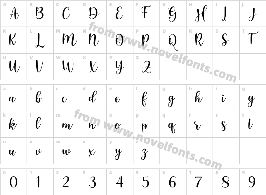 Asyifa RegularCharacter Map