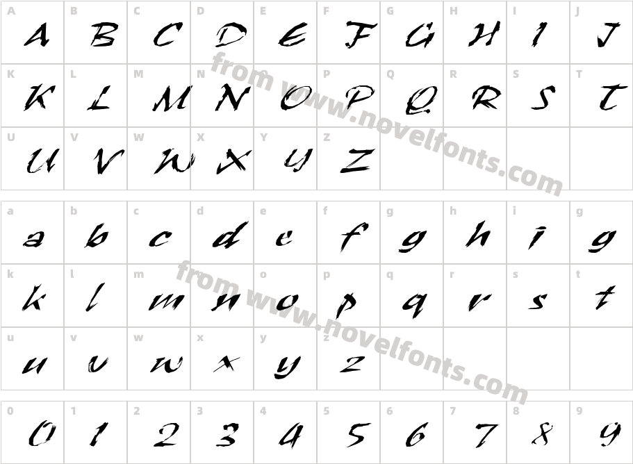 Sctratch-Extended ItalicCharacter Map