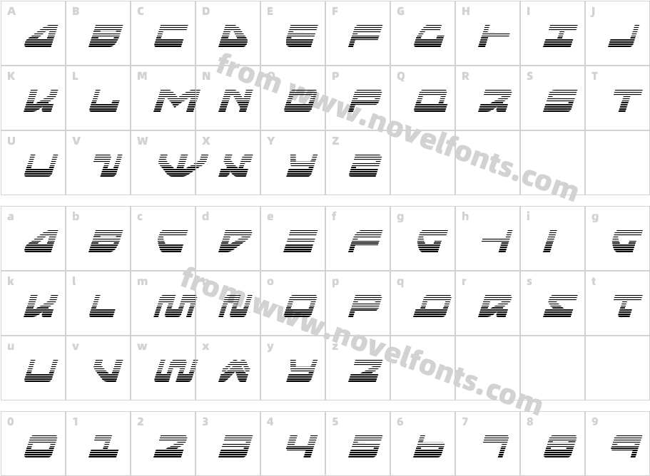 Searider Falcon Gradient ItalCharacter Map