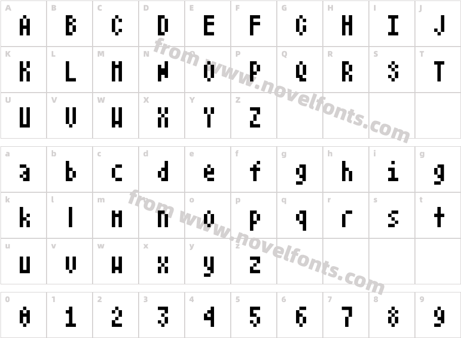 Atari SmallCharacter Map