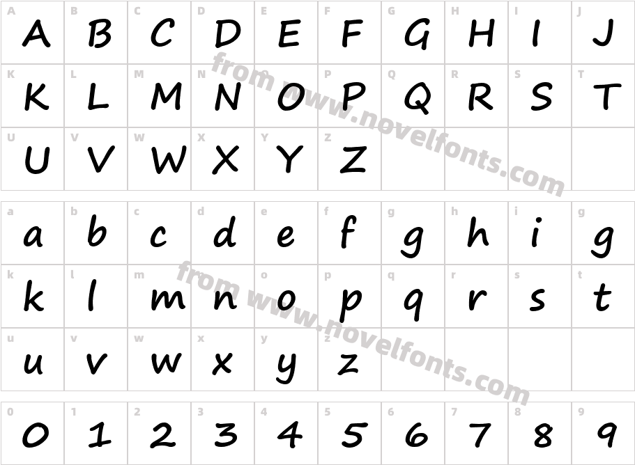 Segoe Print BoldCharacter Map