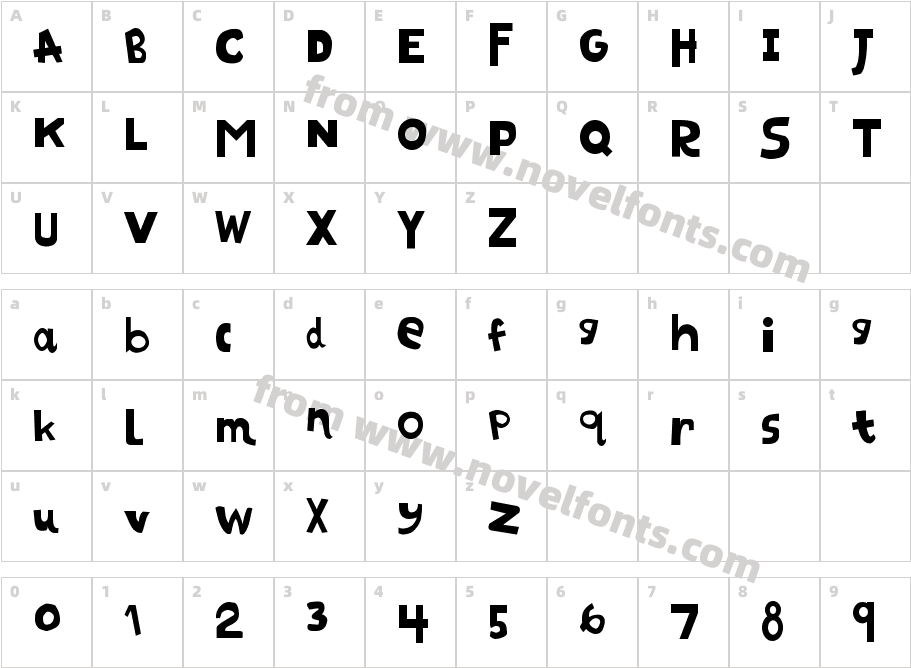 SelbyWillis 2.0Character Map