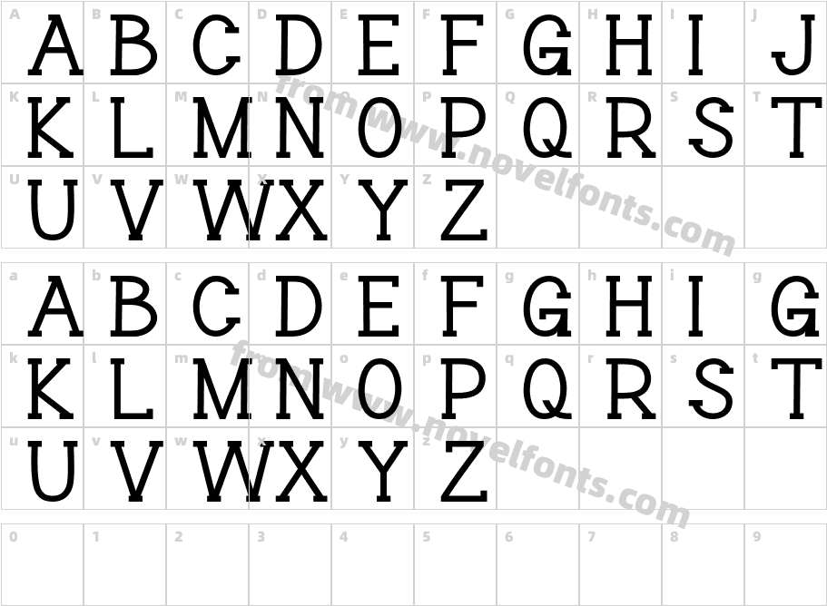 Aterline BoldCharacter Map