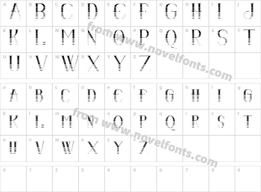 Senandung Malam Gradient BoldCharacter Map