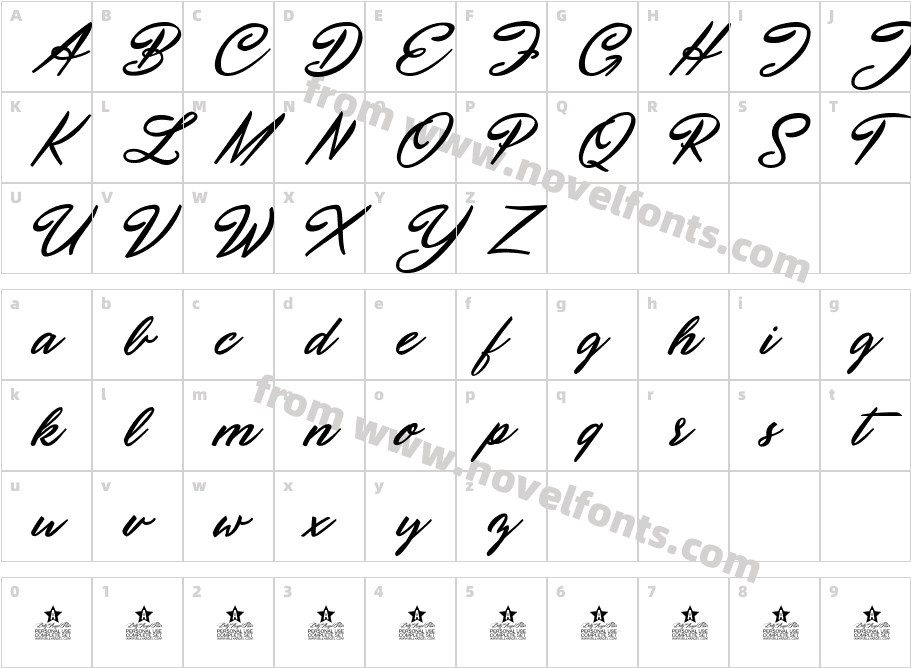 September Five Personal UseCharacter Map