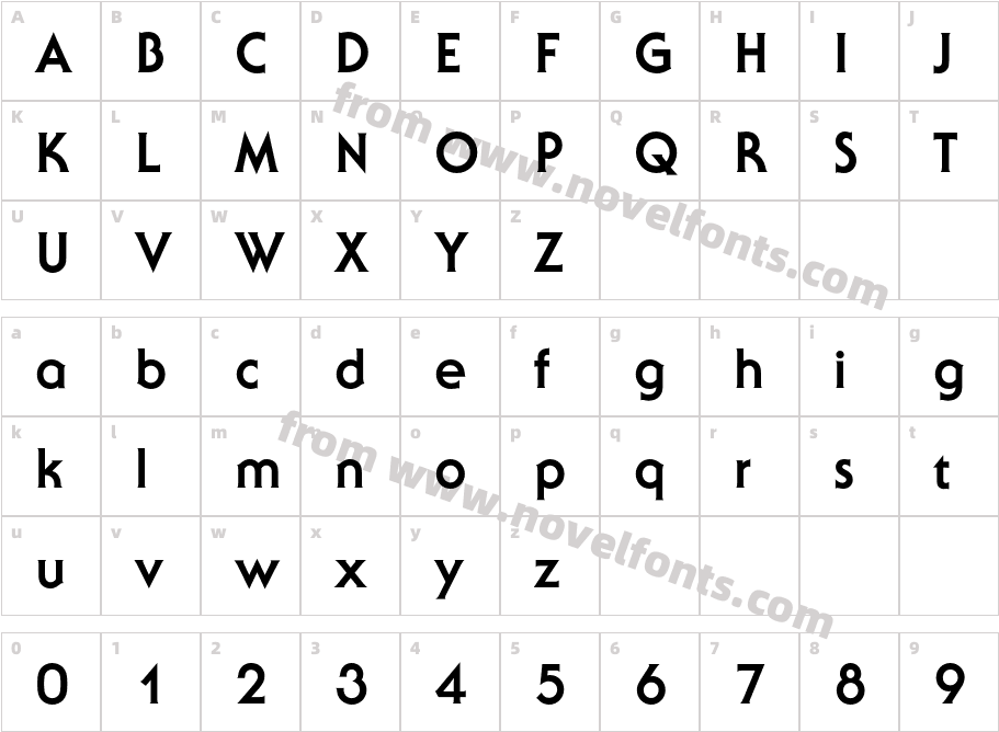 SerifGothicEF-ExtraBoldCharacter Map