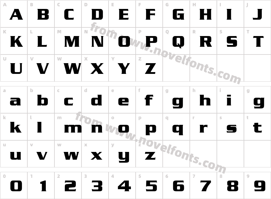 Serpentine BoldCharacter Map