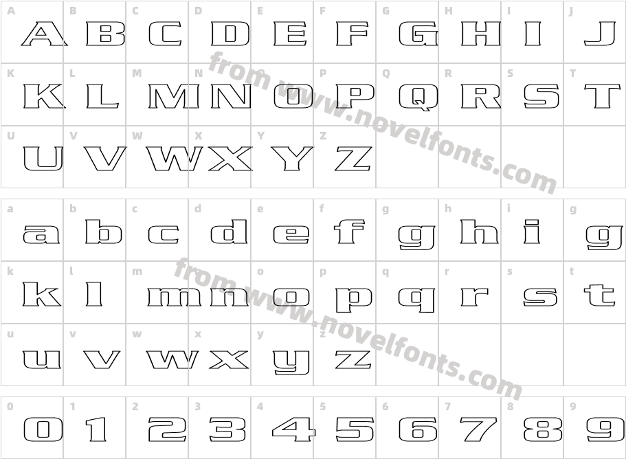 Serpentine-Bold-Bold HECharacter Map