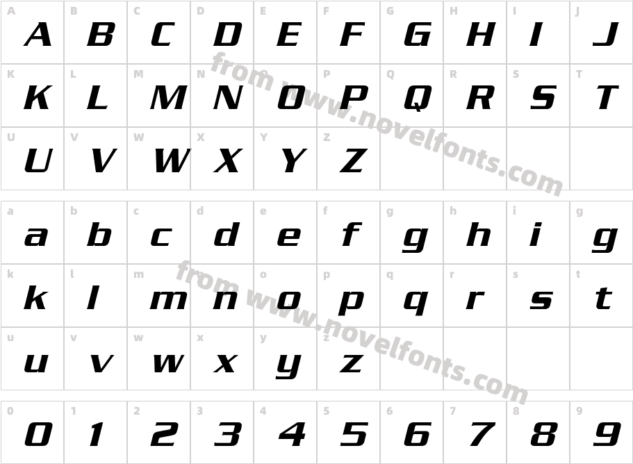 SerpentineICG-ObliqueCharacter Map