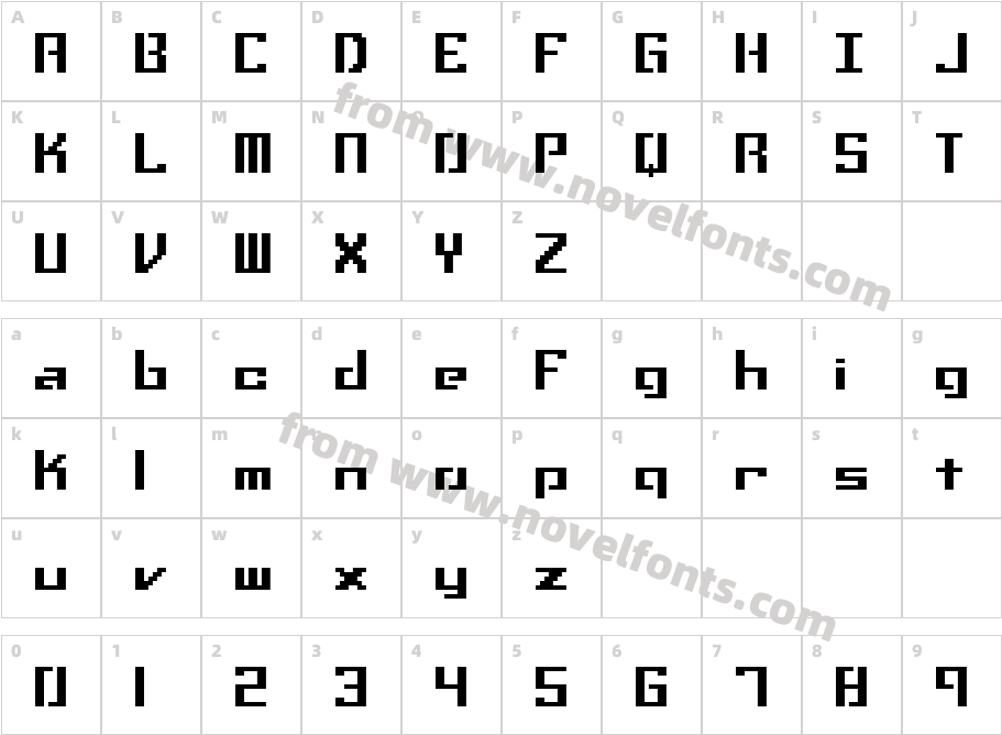 Setback TT -BRK-Character Map