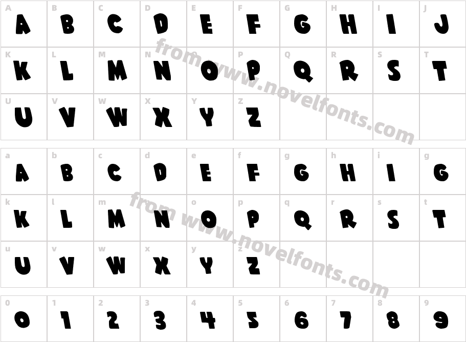 Shablagoo LeftalicCharacter Map