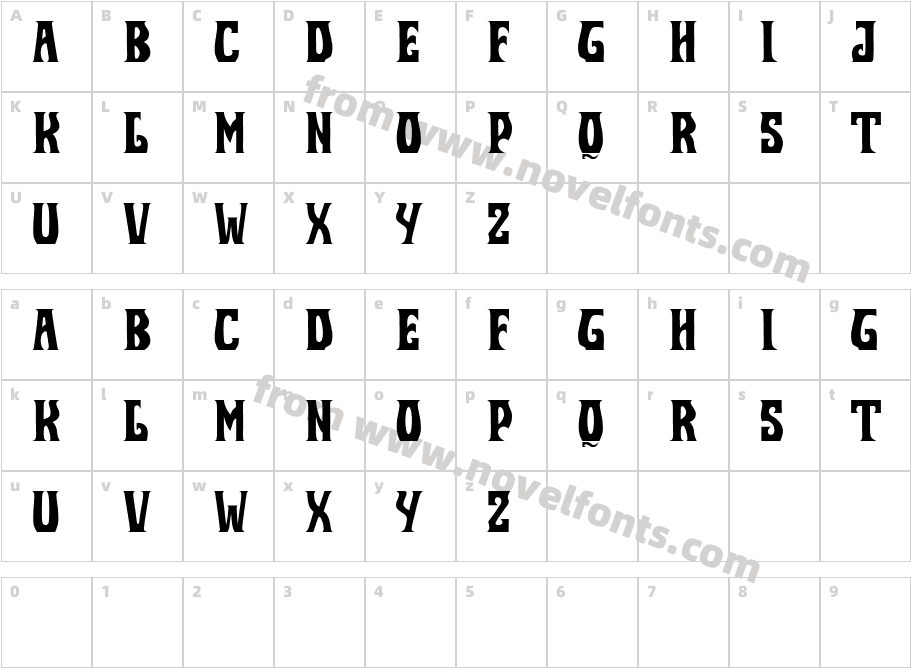 ShadesRech0Character Map