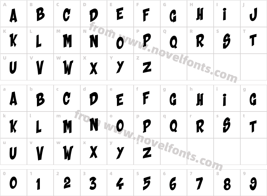 Shaka Pow UprightCharacter Map