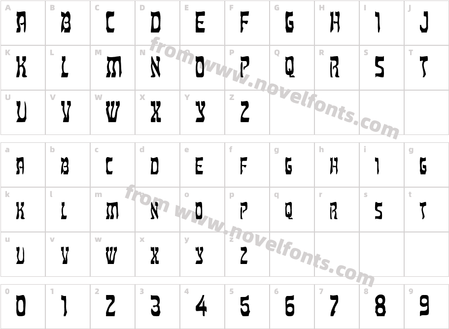 Shalom  NormalCharacter Map