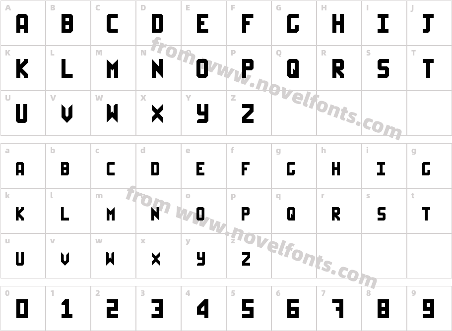 Sheff BoldCharacter Map