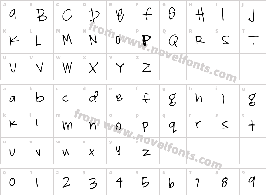 ShelbyPrintCharacter Map