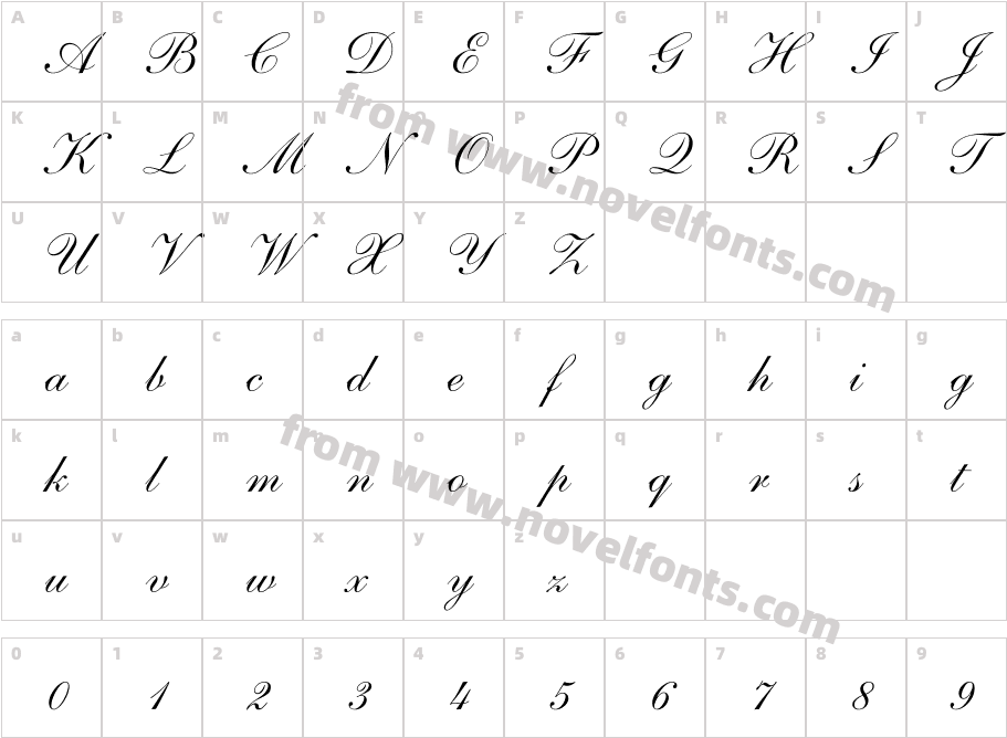 ShelleyAndanteScript-NormalCharacter Map